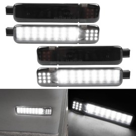 AFEISOL Led Side Door Panel Lights Courtesy Light Fit for Chevy Sierra GMC C/K, Yukon Silverado 1500 2500 3500 Avalanche, Suburban, Hum-mer H2, Car Interior Doors Panel Lighting (White-Smoking Lens)