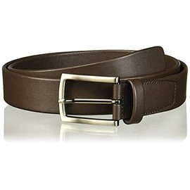 Perry Ellis Men's Tubular Leather Dress Belt (Sizes 30-44 Inches), Chocolate, 38