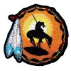 End Of Trail Sunset Native American Iron On Embroidered Patch