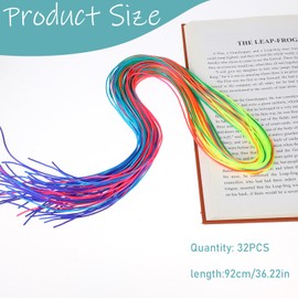 MOZEAT LENS 32Pcs Colorful Hair Strings For Braids Gradient Color Hair Rope Band Hair Wrap String Hair Ribbons Rainbow Braiding Hair Tie Hair Accessories for Women Girls