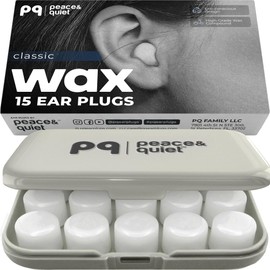 PQ Tapones de Cera para Dormir - 15 Tapones de Cera de Silicona para Dormir y Nadar, de Gel para los Oídos para Cancelación de Ruido  Protección para 