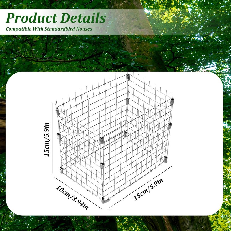 2 Pcs Blue Bird House Predator Guards, Wire Entrance Guard,