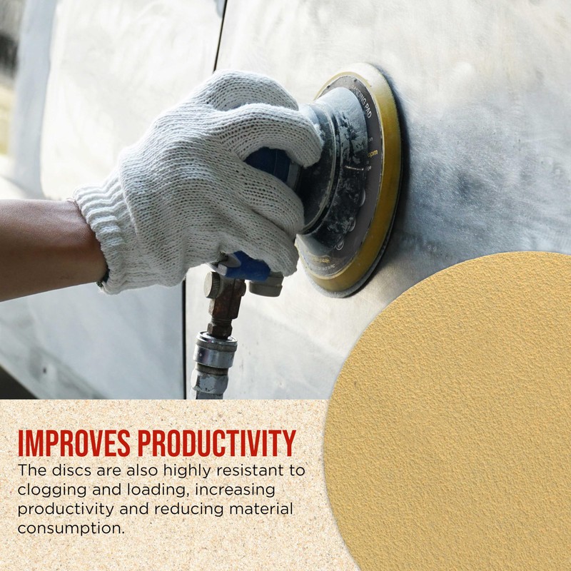 ProductionShop Premium 6" Gold Sanding Discs, 100 Disc Variety Pack,