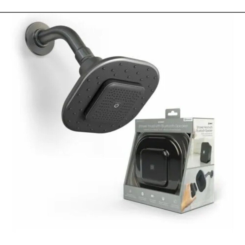Atomi Bluetooth Speaker Showerhead Matte Black 3Watts 1.8 GPM AT1490B