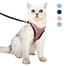 Heywean Cat Harness and Leash - Ultra Light Escape Proof Kitten Collar Cat Walking Jacket with Running Cushioning Soft and Comfortable Suitable for Puppies Rabbits