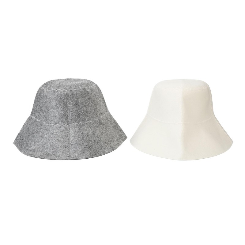 Sauna Hat, Lightweight, Breathable White and Grey Water Absorption Head