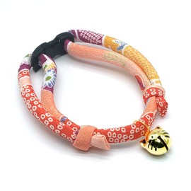 PetSoKoo Cat Collar with Kitty Face Bell. Cute Japan Chirimen Kitten Collar. Soft & Lightweight.