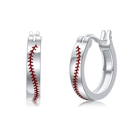 Baseball Ohrringe 925 Sterling Silber Baseball Ohrringe Baseball Schmuck Geschenke für Frauen Mom Sport Lover
