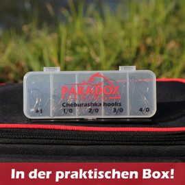 Paradox Fishing Cheburashka Hook Set I 45 Pieces #1-4/0 I for Cheburashka Bei or Dropshot Mounts