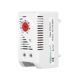 Mechanical Thermostat, 1Pcs 0-60℃ Adjustable Thermostat Switch, Compact Electromechanical Thermostat Temperature Controller Switch for Controlled Heaters/Filter Fans/Coolers etc(KTO011)