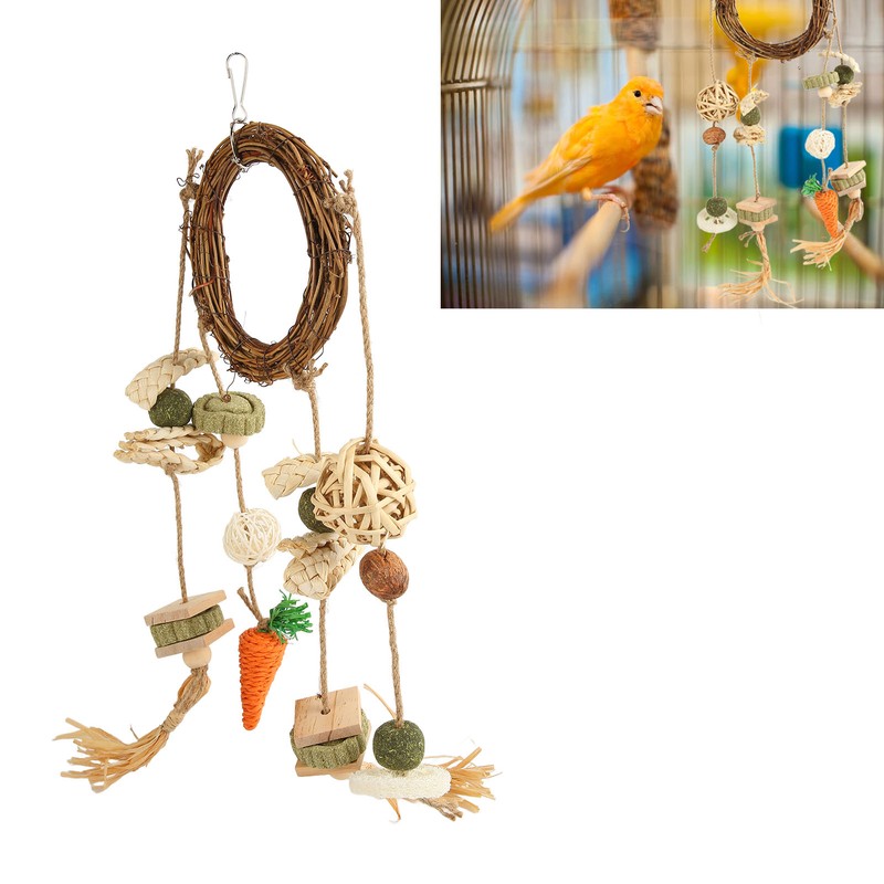 Rabbits Cage Hanging Chew Toys Safe Teeth Grinding Healthy Bunny