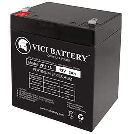 VICI Battery VB5-12 - 12V 5AH Roketa ES-46 E-Scooter Battery Brand Product
