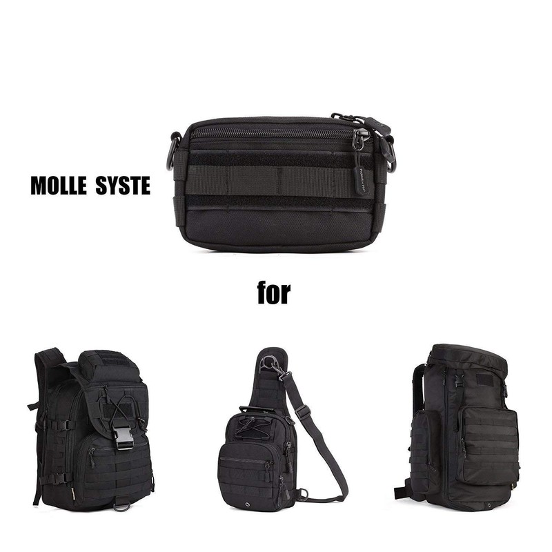 HUNTVP Molle Pouch Tactical Pack Crossbody Messenger Bag Waist Bum