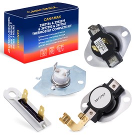 【Upgraded 2026】 Dryer Thermostat 3977767 3387134 Thermal Fuse 3392519 279816 Replaces for Whirlpool WED4815EW1 WED5000DW2 WED6200SW1 WED6600VW0 WED4800BQ1 WED4800XQ0 WED4800XQ1 WED4900XW0 WED49STBW1