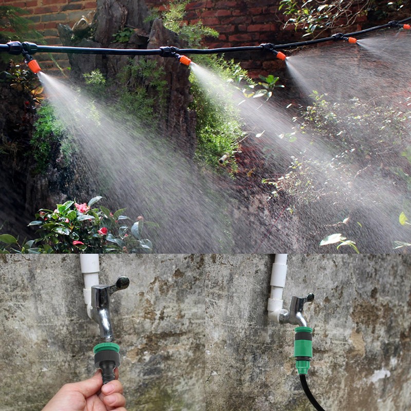 Micro Water Irrigation System Garden Greenhouse Plants Automatic Watering 15M