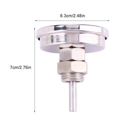 Fdit Stainless Steel BBQ Thermometer Grill Charcoal Grill Smoking Temperature Display 0 ℃ -120 ℃