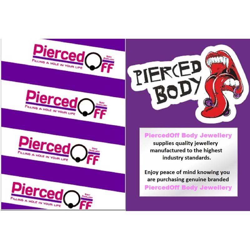 PiercedOff Gold Tone IP over 316L Surgical Steel Nose Bone