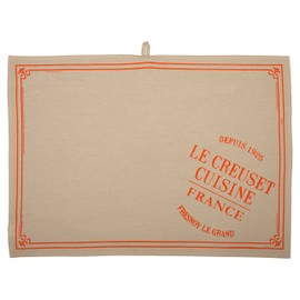 Le Creuset Heritage Linen Tea Towel, 20" x 27 1/2", Flame