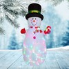 1.8m Christmas Yard Decoration Rotating Colorful Lights Inflatable Snowman Model