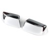 AUCERAMIC 2 PCS Chrome Top Half Mirror Cover Cap Fit