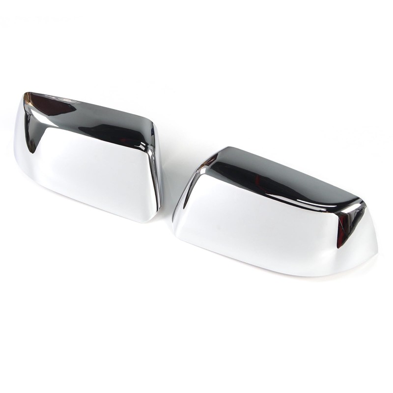 AUCERAMIC 2 PCS Chrome Top Half Mirror Cover Cap Fit