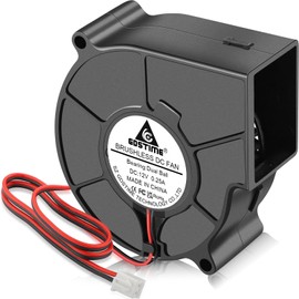 GDSTIME 75mm x 30mm Blower 12V Dual Ball Bearing Centrifugal Fan 7530 DC Brushless Cooling Small 12 Volt Squirrel Cage Fan 2-Pin for Dehumidifier Car Audio Amplifie