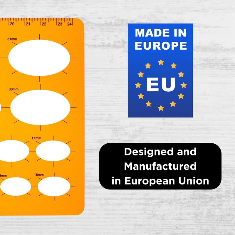 Ellipse Stencil Isometry - Isometric Ellipse Drawing Stencil - Ellipse