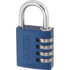 ABUS 145/20 Combination Lock, Solid Aluminium Padlock, Blue