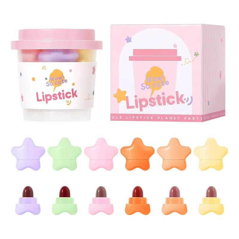 Set De Mini Pintalabios Dynamic, 6 Ml, 6 Unidades, Brillo