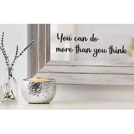 You can do More Than You Think Quote Mirror Decal Inspirational Mirror Decor Black Gloss Vinyl Wall Stickers for Home | 9"x3"| MAZ-375