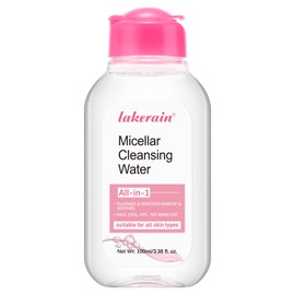 NICEFACE All-in-One Micellar Cleansing Water, Hydrating Facial Cleanser & Makeup Remover, Apply to Face, Eyes and Lips - No Rinse Off, Suitable for Sensitive Skin, Vegan, Cruelty Free (100ml)