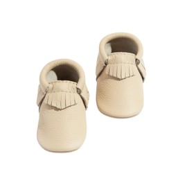 Freshly Picked Soft Sole Classic Moccs, Sizes 1-7, Multi-Color (Birch Ivory)
