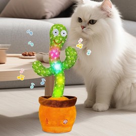 EMOIN Dancing Cactus Toy, Talking Singing cactus Toys, Repeats & Recording What You Say, Mimicking Interactive toy, Interesting Birthday Gift - Color: Cactus Toy