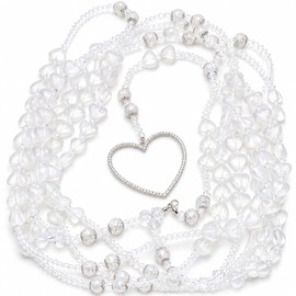 Kenning Lazo Para Boda Wedding Lasso Rosary Catholic for Bride and Groom Crystal Catholic Wedding Lasso with Jewelry Box, Crystal Rosary, and Heart Pendant for Ceremony