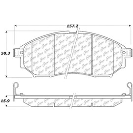 Centric Parts 102.08880 102 Series Semi Metallic Standard Brake Pad