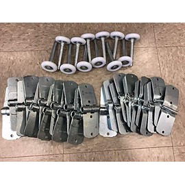 44 Pack Todco Door Repair Kit- All Hinges + 2" Rollers + Hardware - Whiting New