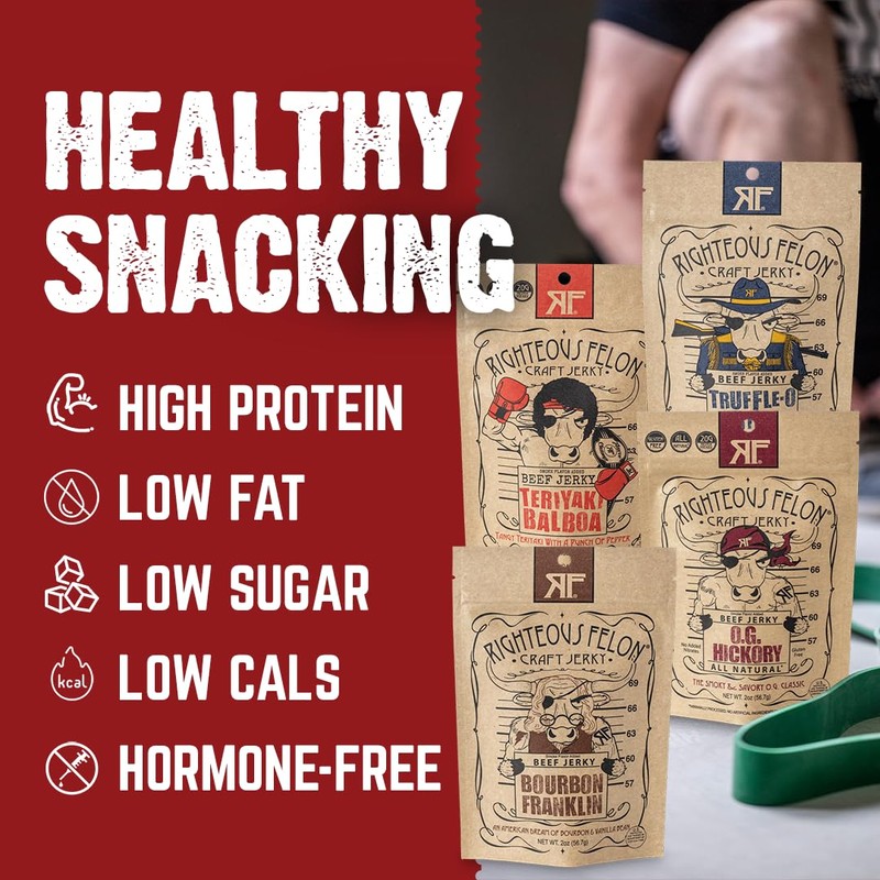 Righteous Felon Beef Jerky Variety Pack | Gluten Free Snack
