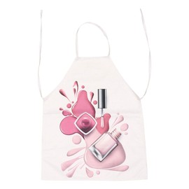 Adjustable Apron Nail Tech Apron Adjustable Neck Long Ties Cosmetic Manicurist Switsch Scouring Nail Studio Apron Nail Techs Art Supplies Kitchen Printing Apron