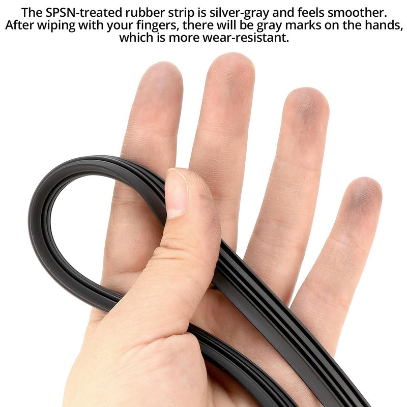 QWORK® Pack of 8 Windscreen Wipers Rubber, Universal Wiper Rubber,