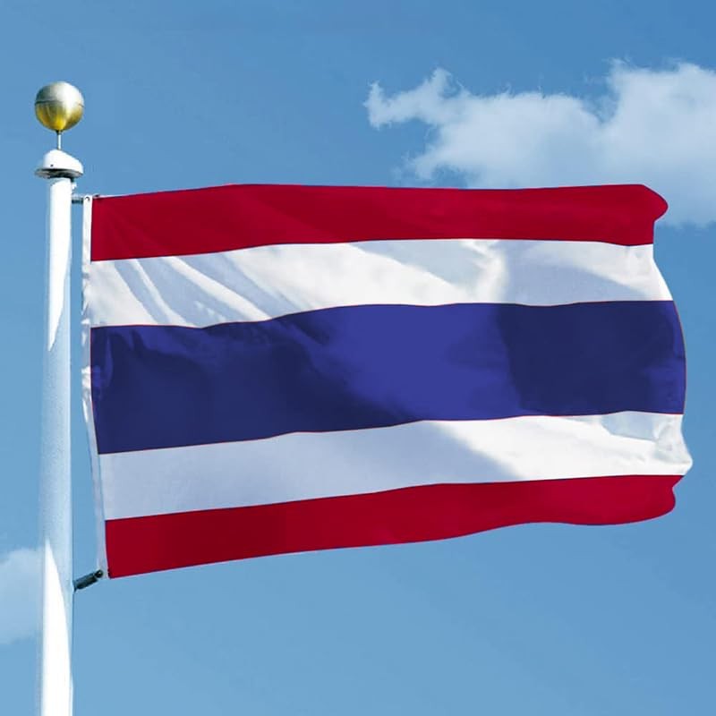 Large 3x5 ft Thailand Flag: Durable Polyester with Dual Metal