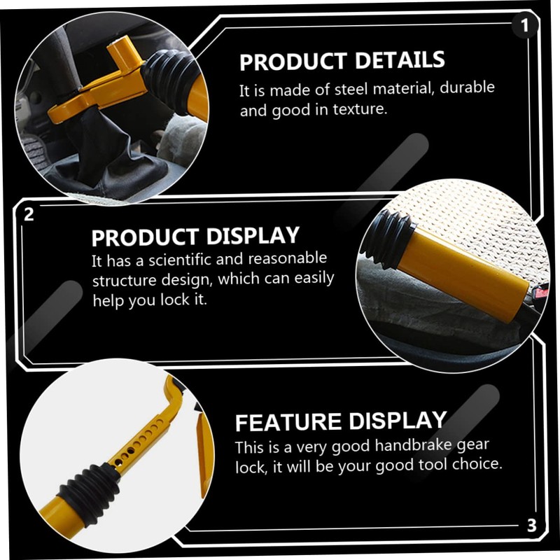 DOITOOL 1pc Durable Steel to Gear Stick Lock Anti-theft Car