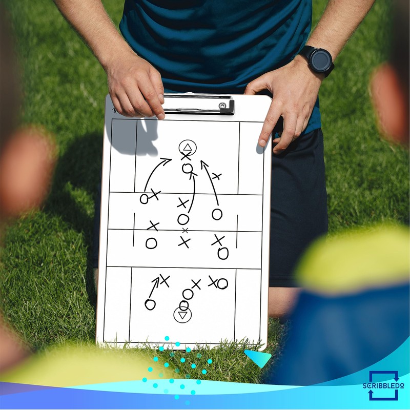 Scribbledo Lacrosse Dry Erase Board for Coaches 15x9 Inch Lacrosse