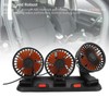 Three Head Car Fan 2 Speed Adjustable 360 Degree Rotation