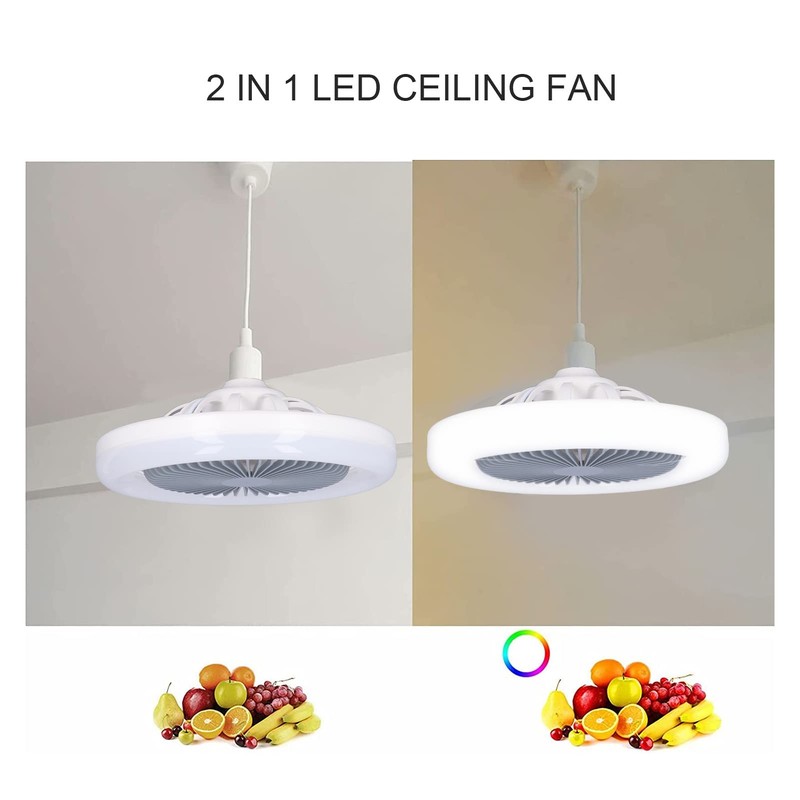 Luz de ventilador de techo, 85‑265V Ventilador de araña silencioso