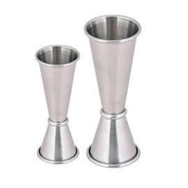 Kosma Set of 2 Stainless Steel Jigger | Peg Measure | Dual Measure Spirit Measuring Cup - 25x50ml, 30/60 ml