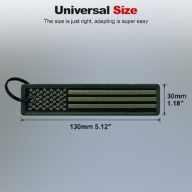 TOKCKYBL Premium Motorcycle Keychain - Durable Embroidered Flag Key Tag for Riders of Cars, ATV, Dirt Bikes & More - Machine Washable Gift for Men & Women