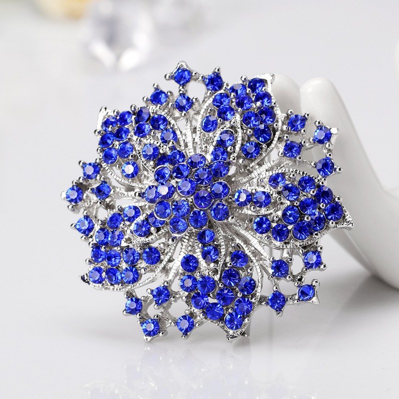 Axmerdal - Broche de ramo de diamantes de imitación para