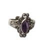 VIE Boho Oval Crystal Ring, Amethyst