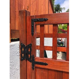 L Shape Hand-Forged - Rustic Hammered Brackets / Braces - 6" x 6" - Black Powder Coat Finish - Sold Individually