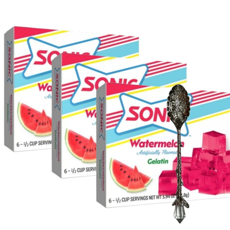 Sønic Watermelon Gelatin Dessert Mix (3-Pack, 3.94 oz Boxes) with